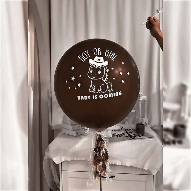 36吋性別揭曉爆破大氣球動態展示,Gender Reveal 派對驚喜開獎瞬間實錄