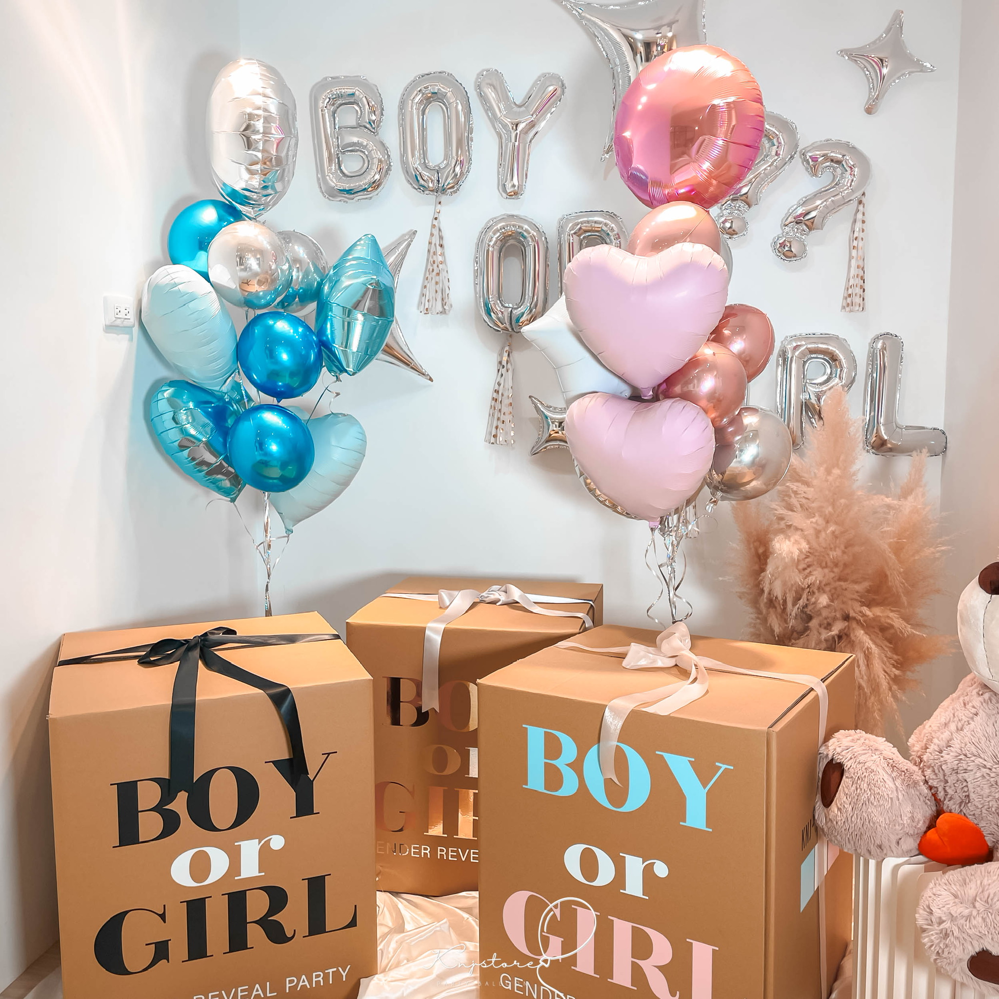 美式性別揭曉派對箱設計,歐美風 Gender Reveal 創意紙箱開獎道具推薦