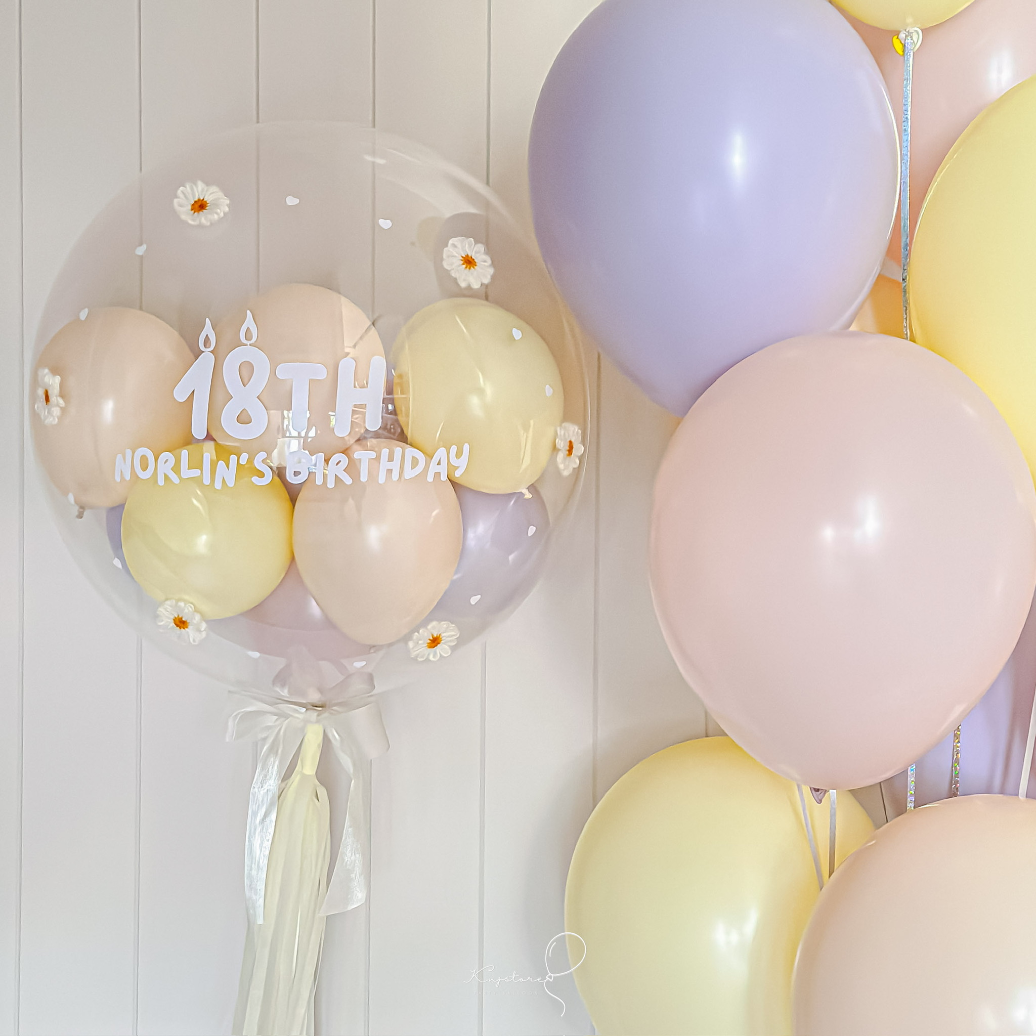 台中客製化氣球訂製：日落花園空飄球，波波球慶生驚喜 Knj Balloon Store