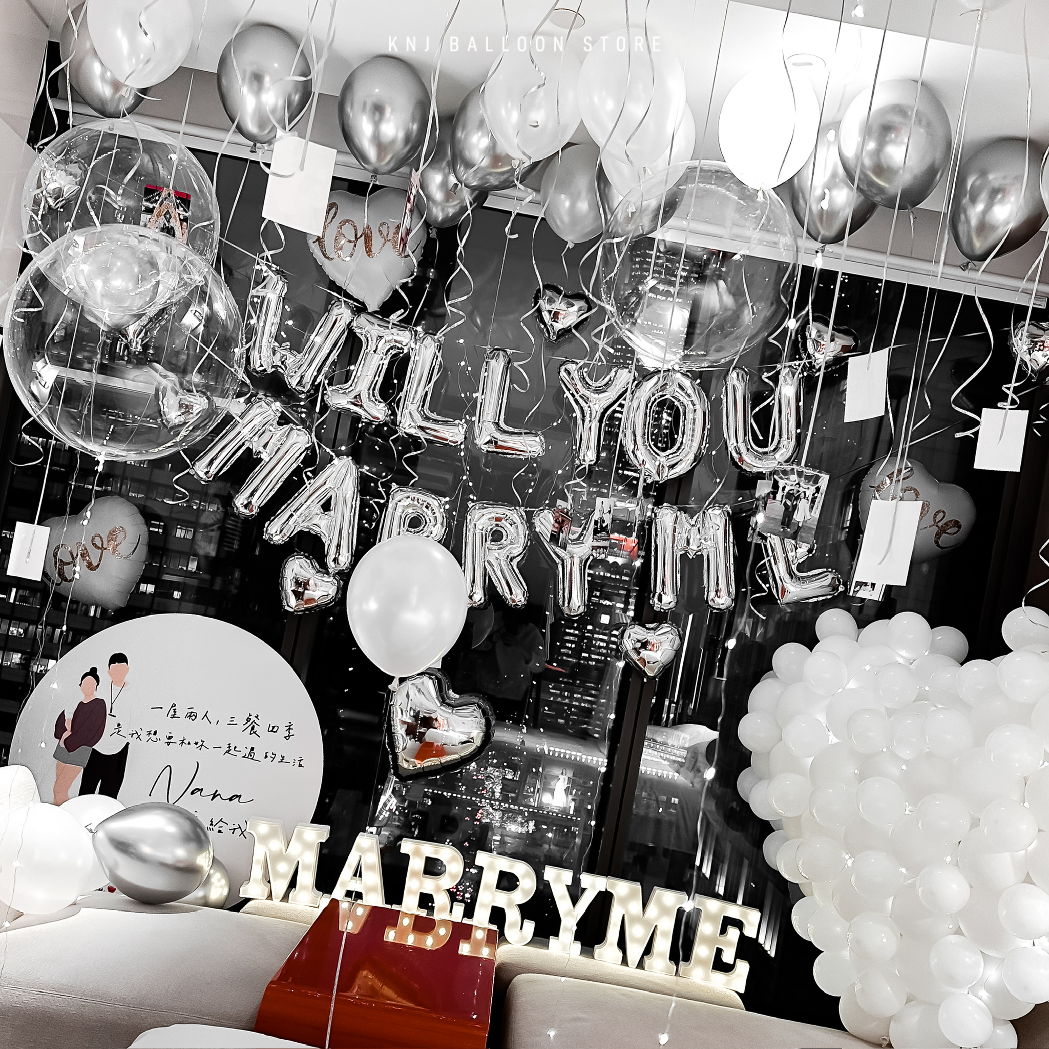 台中求婚氣球佈置｜台中日月千禧