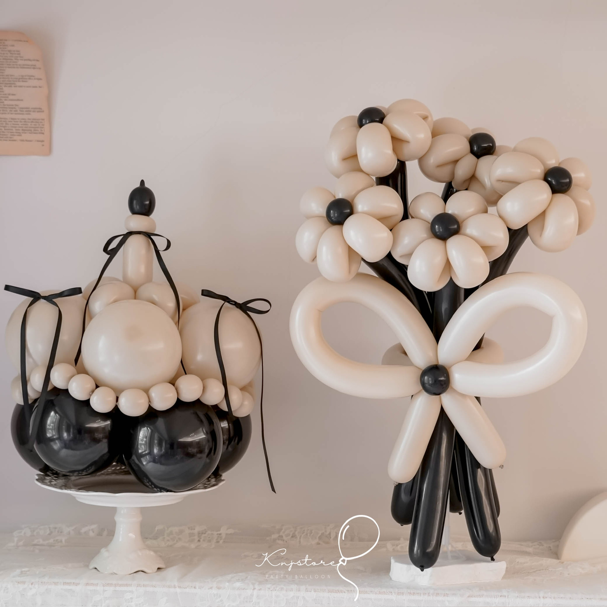 深奶茶韓式氣球花組合