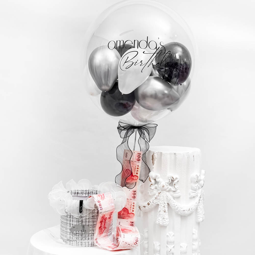 小香風配色驚喜飛天鈔票熱氣球