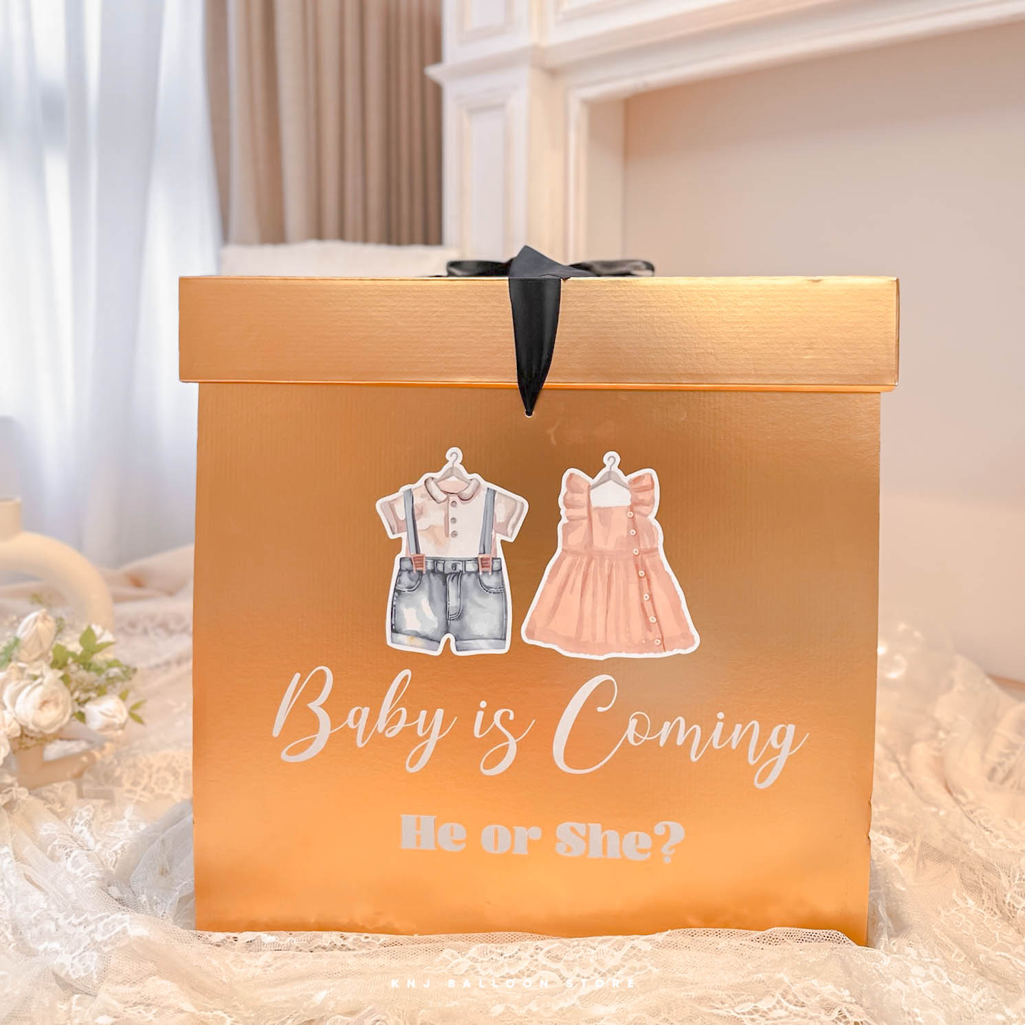 寶寶揭曉派對金色驚喜箱