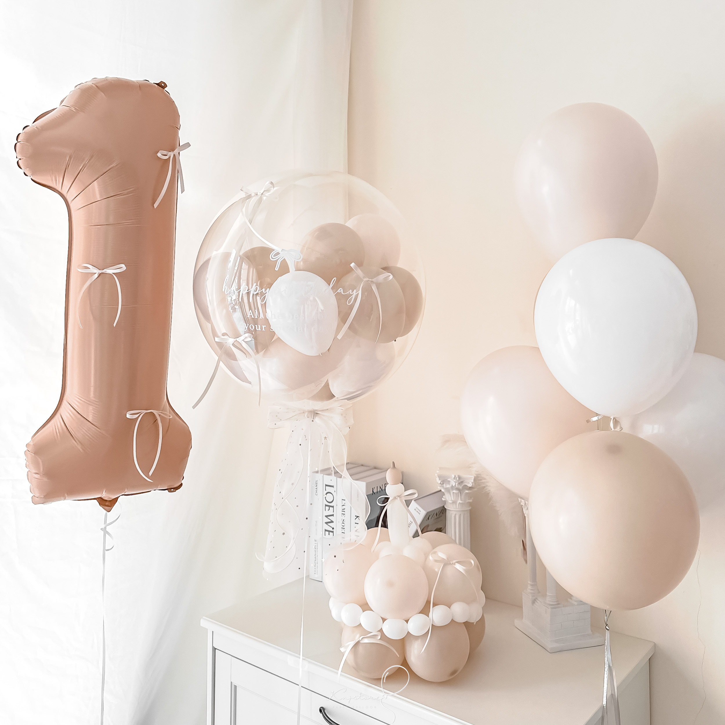 生日芭蕾緞帶空飄組