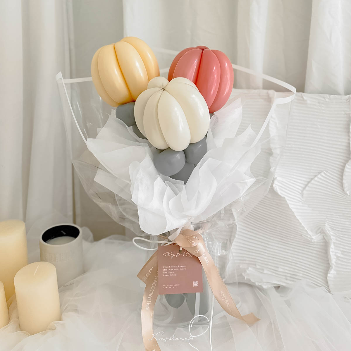 韓式氣球花束 三朵