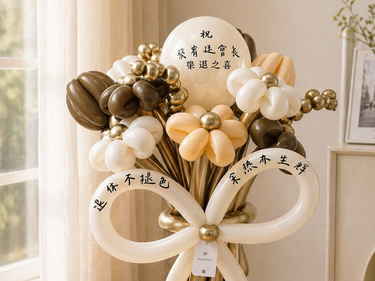 升遷送禮氣球花