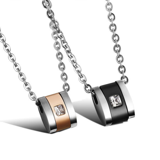 情人節創意禮物鈦鋼個性情侣項鍊(單條) 售完不補