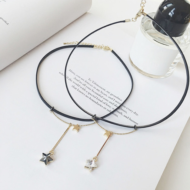 絕美閃耀水晶夜空頸鍊-2色