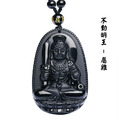 高級天然黑曜石本命佛八大守護神項鍊_7