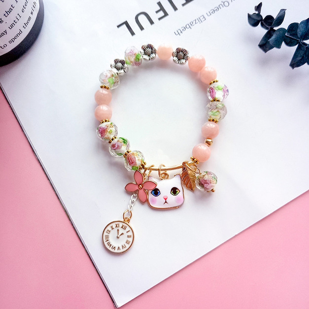 療癒動物波希米亞甜甜貓咪手鍊