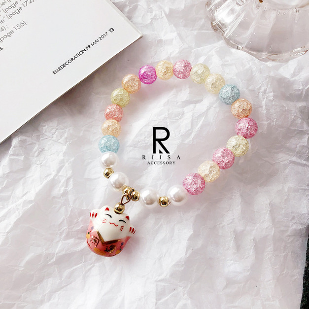 波希米亞天然晶礦小清新手鍊-09