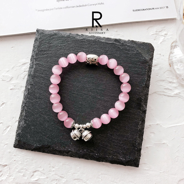 波希米亞天然晶礦小清新手鍊-03