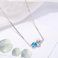 藍色寰宇星球七星閃耀純銀項鍊