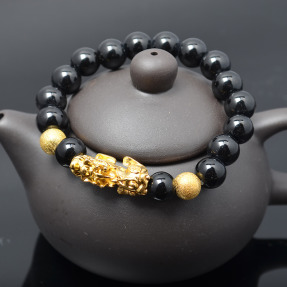 招財開運辟邪金沙貔貅琉璃珠手鍊