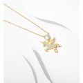 925純銀月光獨角獸黃金項鍊_1