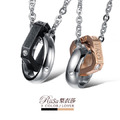 愛相隨白鋼情侶項鍊