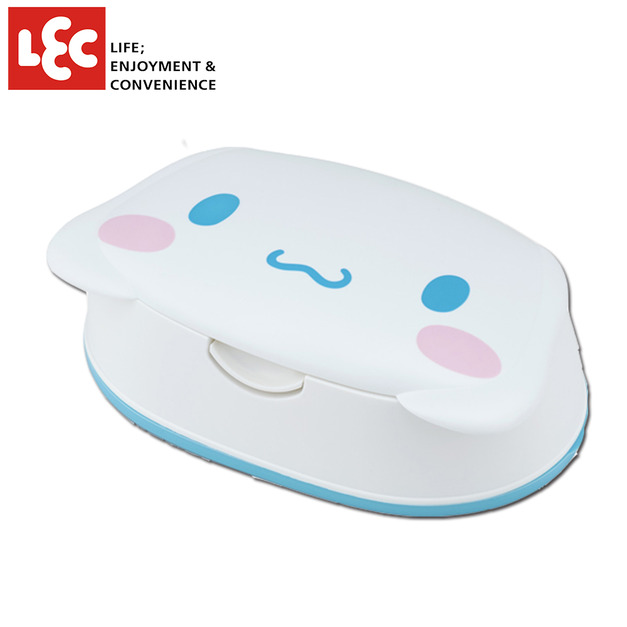 【日本LEC】大耳狗純水99.9%盒裝濕紙巾 (造型盒+80抽純水濕紙巾1包)