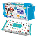 日本LEC迪士尼抗菌濕紙巾-米奇米妮-60抽x3包入_1