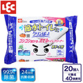 [日本LEC]激落君Cleanpa廁所清潔用防菌濕紙巾大尺寸20抽/包(泰國產/庫存限量)