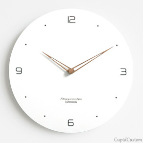 【深白色】現代藝術造型掛鐘