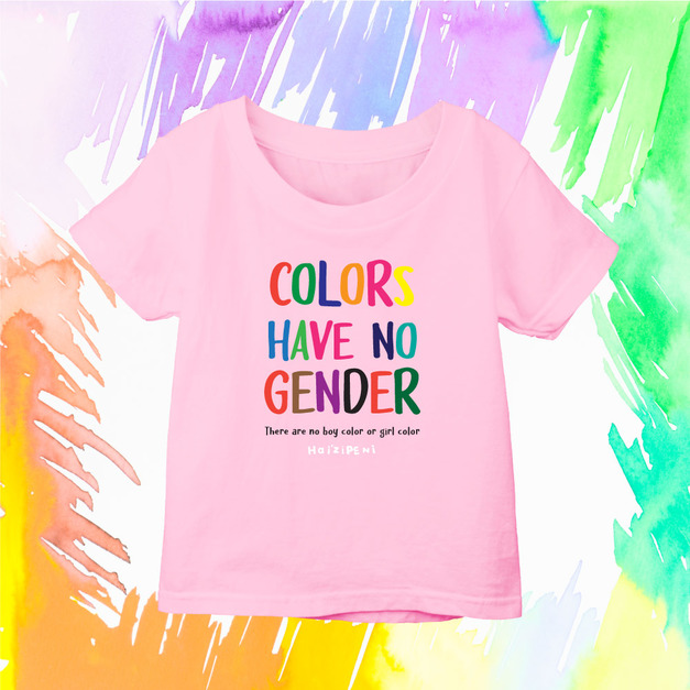 顏色無性別之分T恤-彩字-童