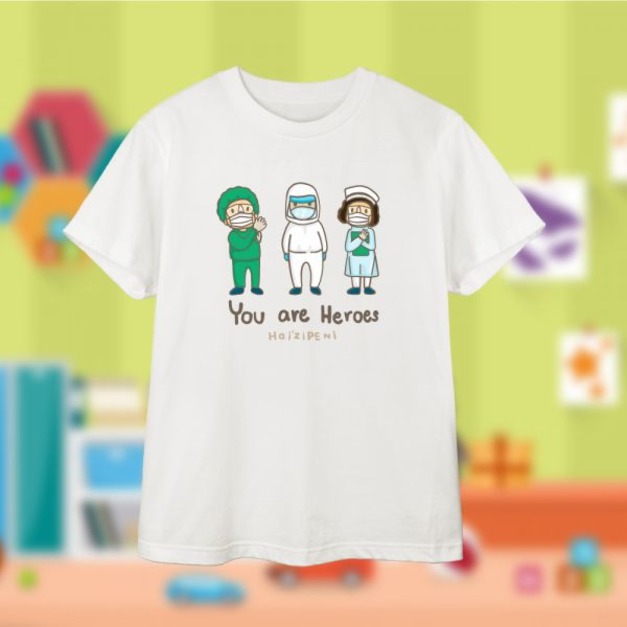 醫護人員是我們的英雄 T恤-大人款