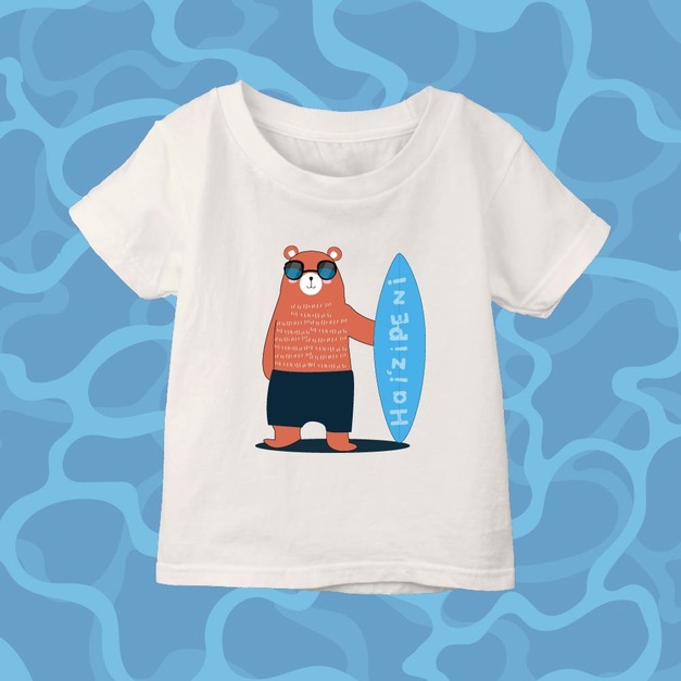 衝浪熊熊 T恤-小孩款