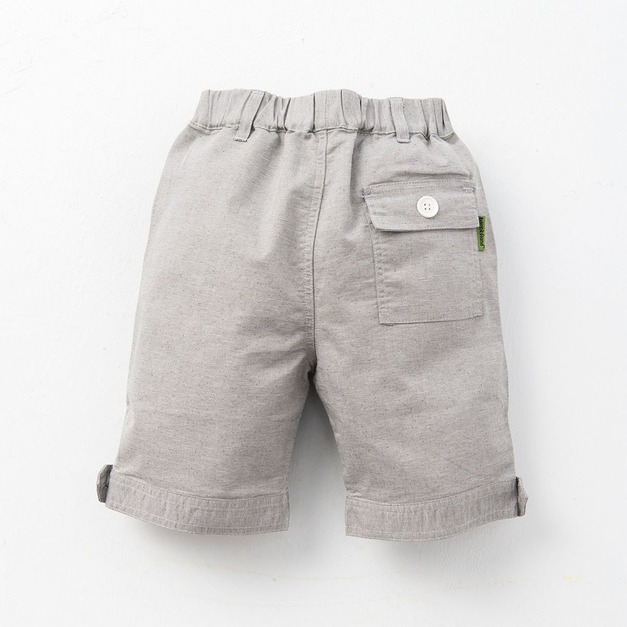 小紳士休閒短褲-灰