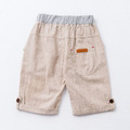 涼夏棉麻短褲-卡其