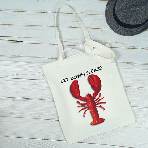 請坐好龍蝦帆布袋