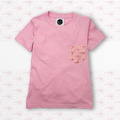日本傳統紋樣T恤-[麻葉-粉紅]-櫻-童
