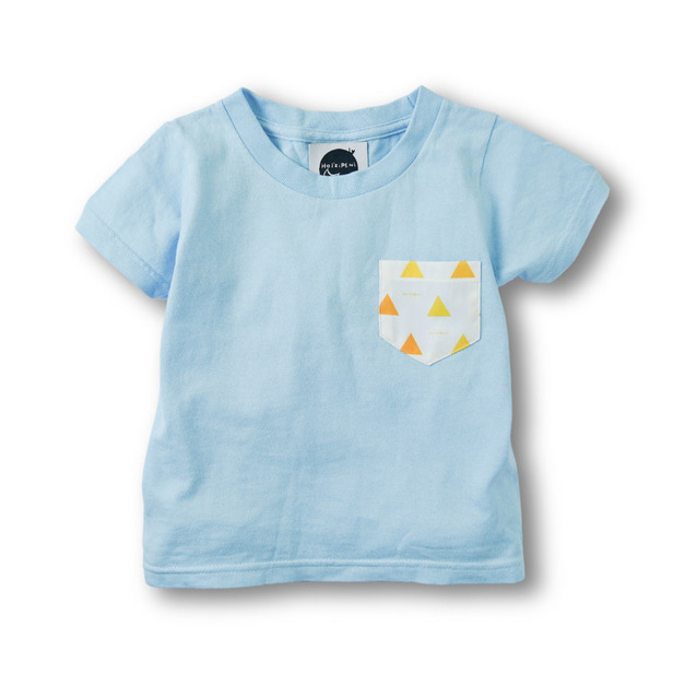 日本傳統紋樣T恤-鱗紋-晴空藍-童