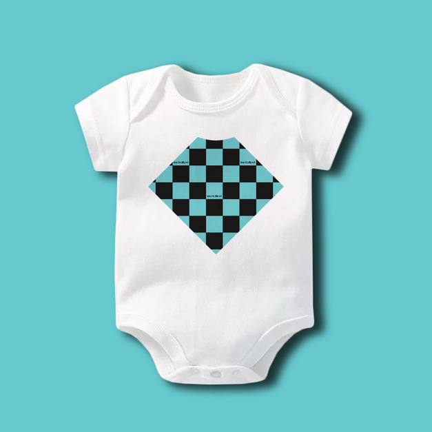 日本傳統紋樣-市松-短袖包屁衣