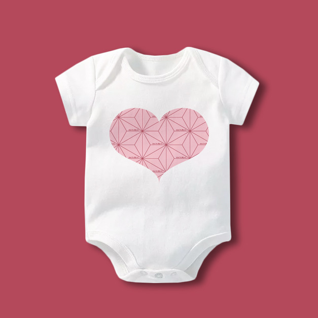 日本傳統紋樣-麻葉-短袖包屁衣