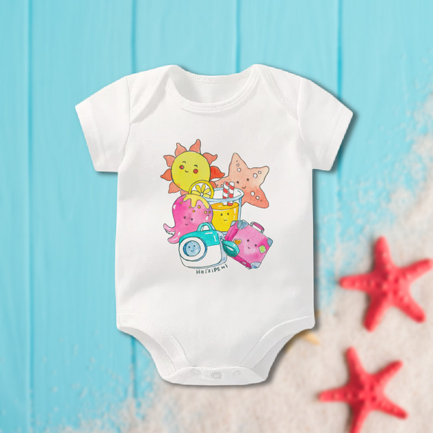 夏日元素大集合 短袖包屁衣