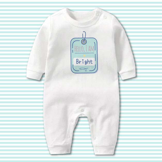 Hello, I am 土耳其藍名牌 姓名客製 長袖連身衣