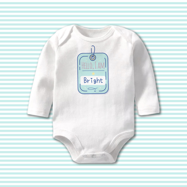 Hello, I am 土耳其藍名牌 姓名客製 長袖包屁衣