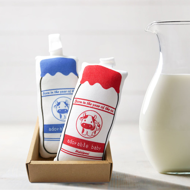 【2021牛年企劃】牛奶瓶啾啾安撫娃娃 2色