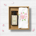 花見寶寶 櫻花 短袖包屁衣 三角巾 沐浴露 3件組禮盒_1