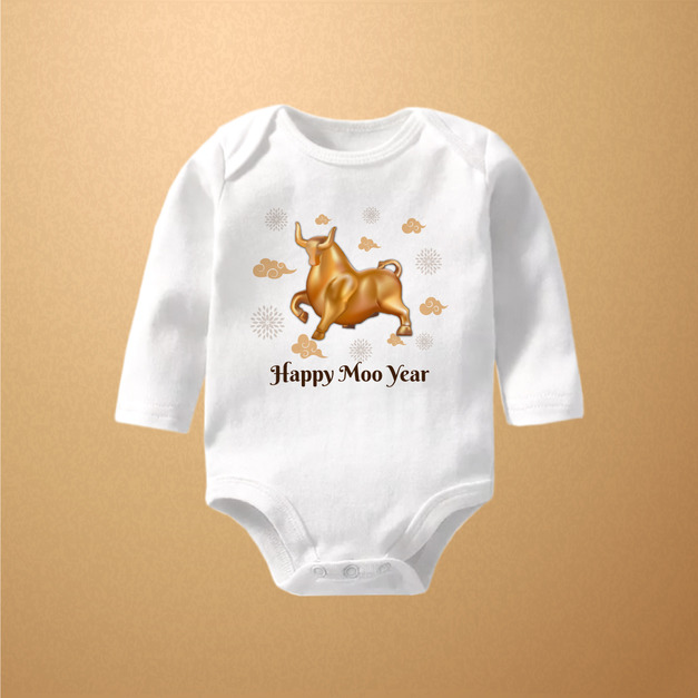 牛年鴻運 長袖包屁衣 可姓名客製