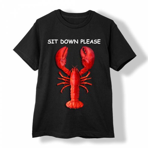 請坐好龍蝦T恤-黑-大人款
