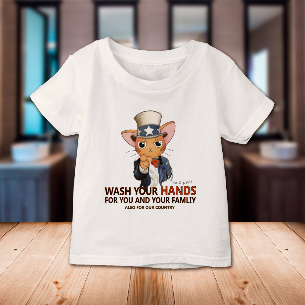 Wash Your Hands T恤-喵大叔款-童