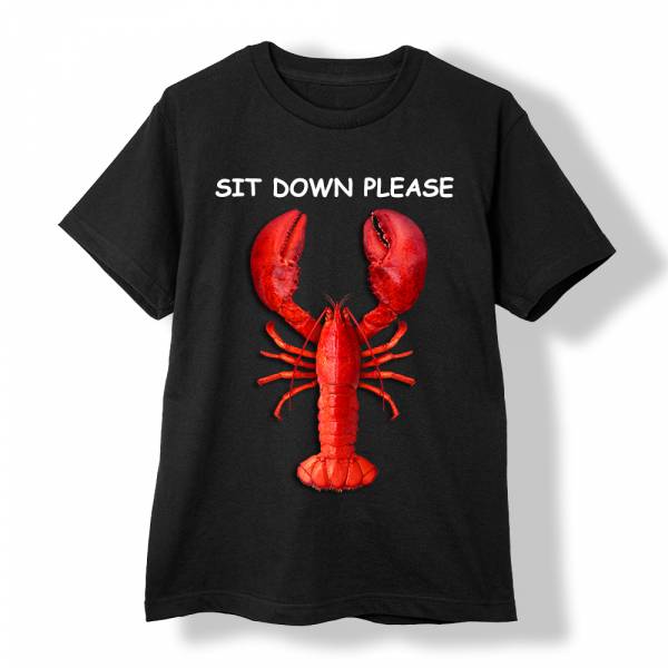 請坐好龍蝦T恤-黑-大人款
