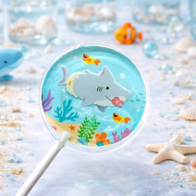 圖樣棒棒糖 - 鯊魚寶寶
