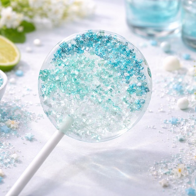 漸層棒棒糖－冰藍糖晶