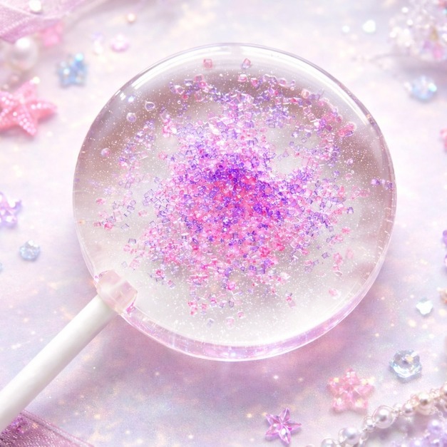 花漾棒棒糖 - 粉紫甜晶