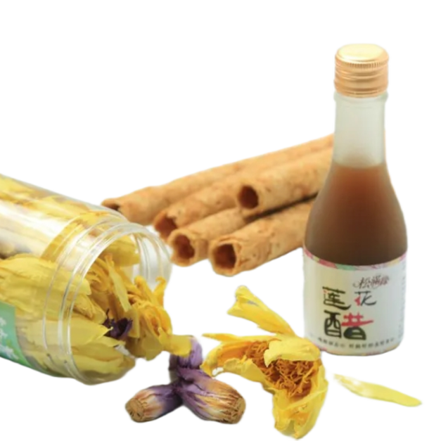 【松滿緣】有機蓮花組合/蓮花茶+蓮花醋+蓮花手工蛋卷