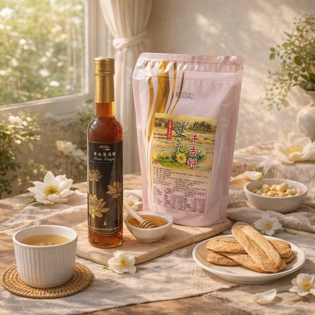 香水蓮花醋+牛舌餅組合