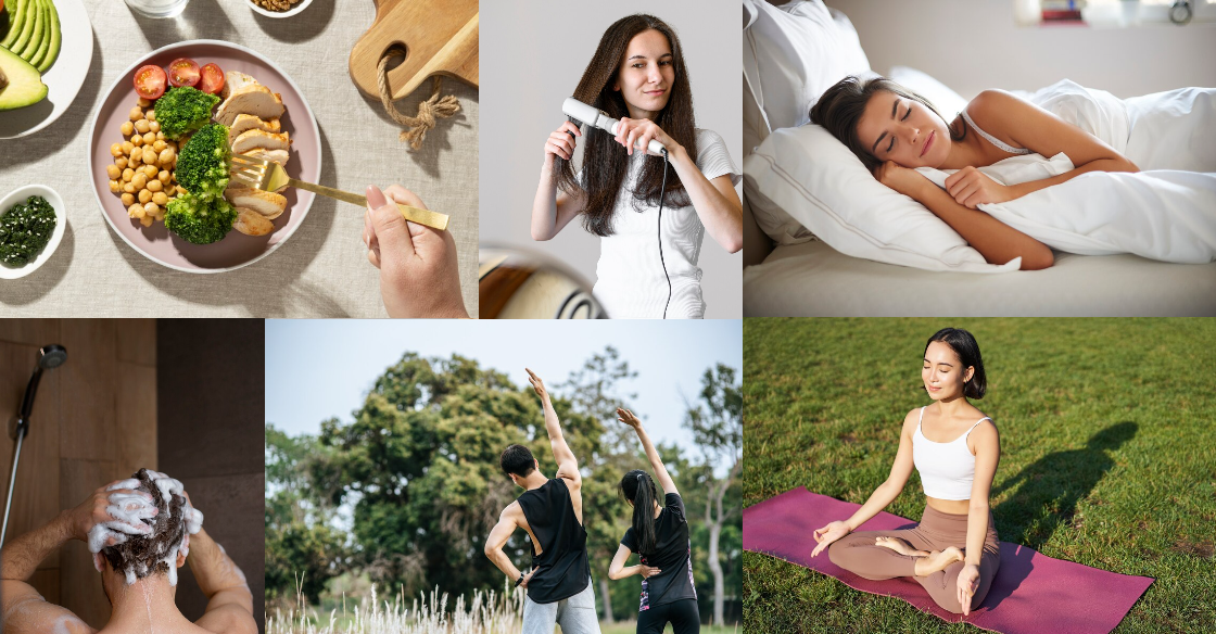 其它預防落髮TIPS：均衡飲食避免營養缺乏 養成好的頭髮照顧習慣 減少壓力 促進睡眠品質 促進頭皮血液循環 養成運動習慣 維持頭皮潔淨 諮詢專業醫師