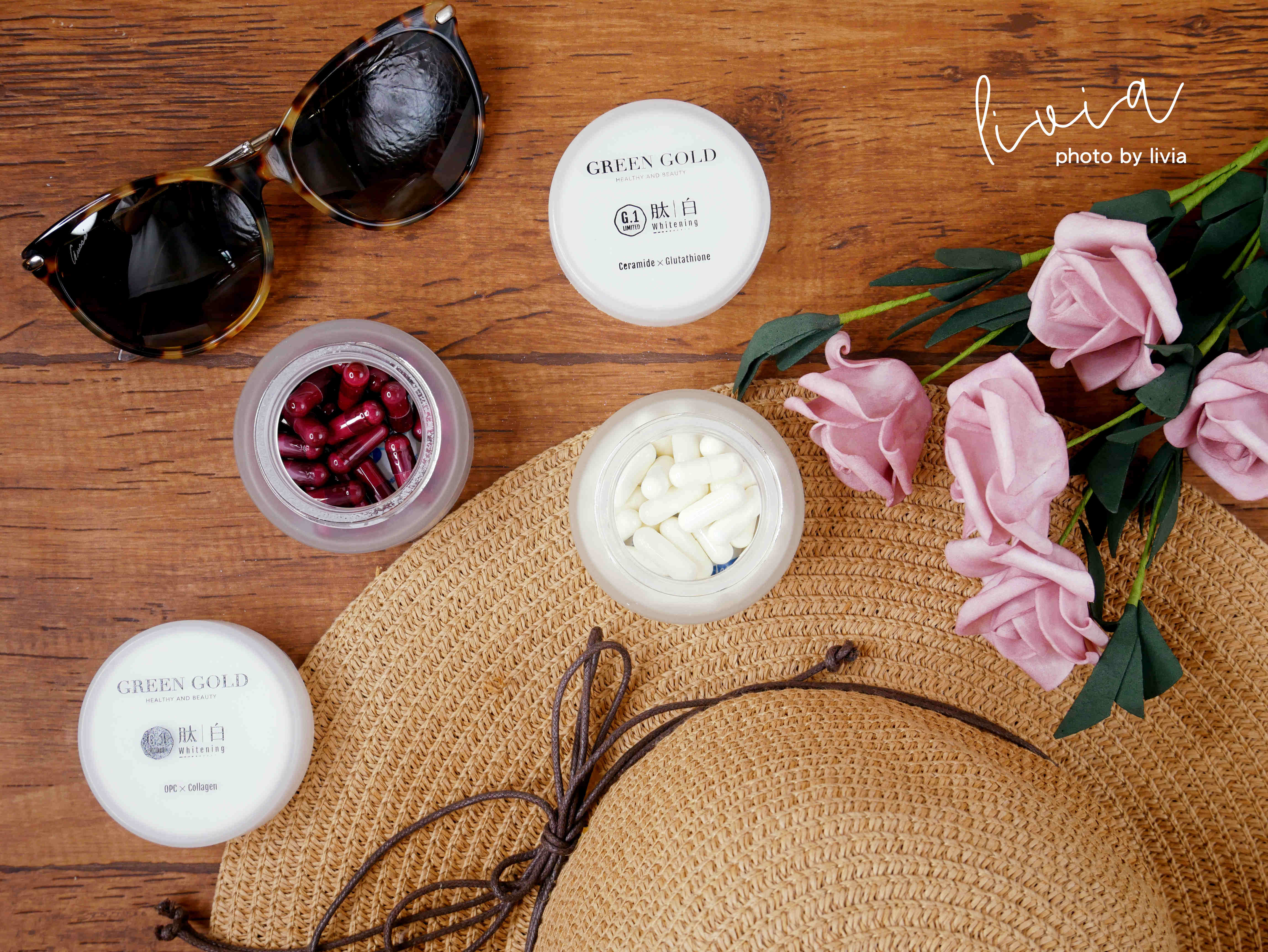 Greengold肽白、膠原蛋白、穀胱甘肽、美白推薦、防曬推薦、肌膚亮白、保濕透亮、保健食品、黑色素沉澱、皮膚乾燥、賽洛美、膠原蛋白推薦、肌膚保水、毛孔緊緻、水潤澎彈、保濕澎潤、美白保濕、二胜肽、玻尿酸、保健食品、膠原蛋白流失、皮膚乾燥、保養、葡萄籽、維他命C、橙皮苷、蝦紅素、紫外線、美白產品，成分來源標示清楚，斑點、肌膚膚色不均、快速老化、抗老、暗沉無光、HA、緊實Q彈、增添水潤光、哺乳、曬黑、痘疤、彈性、光澤透亮、抑制黑色素，穀胱甘肽可以幫助睡眠，除了幫助身體代謝排除壞物質，這居然還是美白針裡面的主成分，水嫩感、白淨度提升，健康美，光采亮澤、容光煥發，也更白淨漂亮，40年的日本原廠，也是高純度的天然圓酵母，還有專利認證葡萄籽及維他命C添加，幫助穀胱甘肽更容易吸收!  添加口服防曬成分「蝦紅素與橙皮苷」19項原料認證，原料有認證的品牌，滑嫩細緻潤白，攝取圓酵母，添加牛奶鈣加速吸收調和